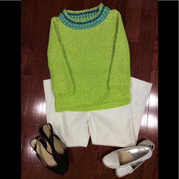 RUBY RD GREEN/BLUE/BLACK PETITE TOP/SWEATER - Picture 3 of 8